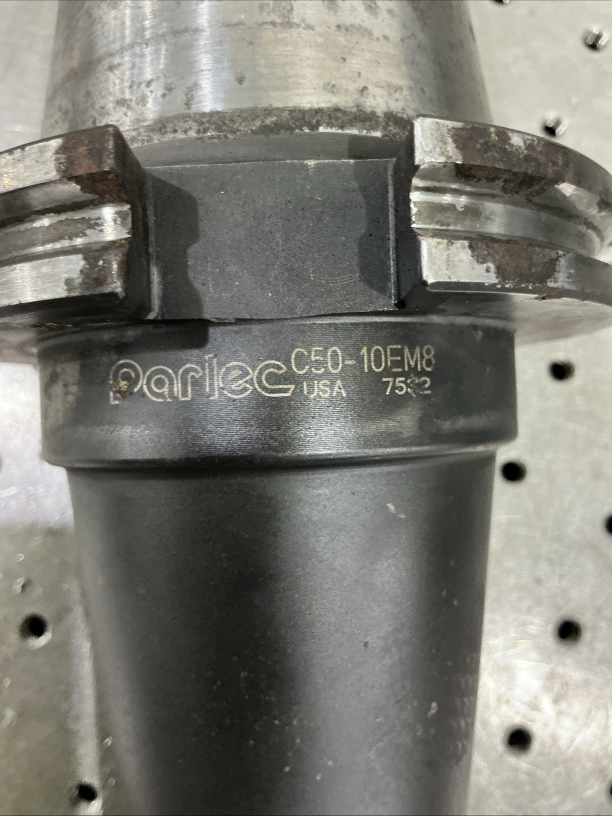 PARLEC C50-10EM8 CAT50 1” Solid Tool Holder Extended 8” Projection CAT50