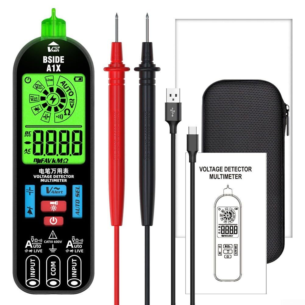 Smart Digital Multimeter Tester Rechargeable Electrical Voltmeter AC DC Voltage