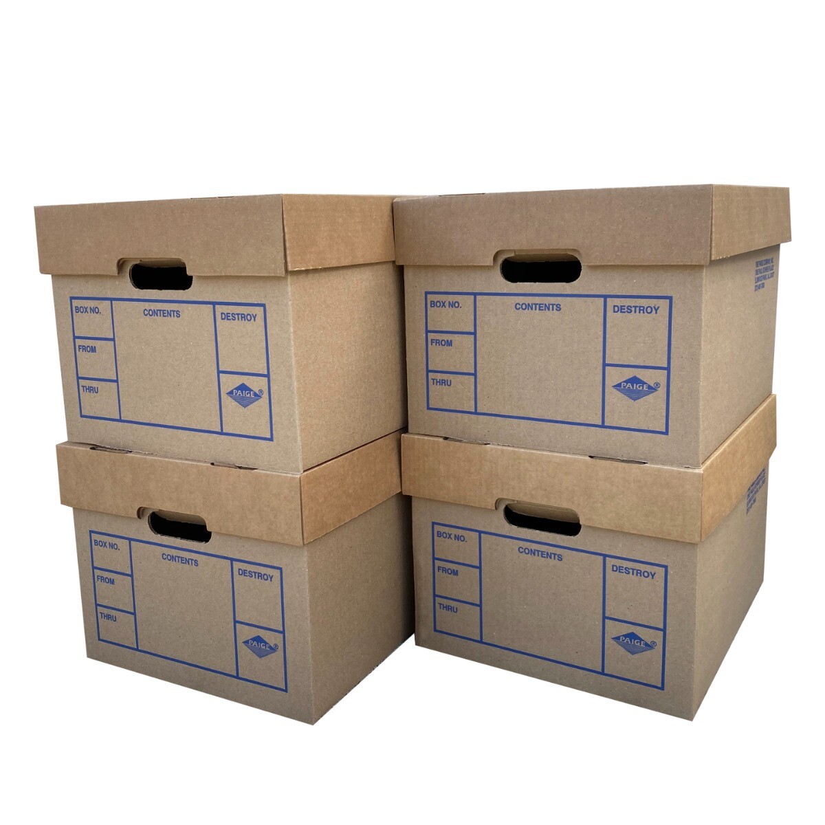 UBMOVE File Moving Boxes 200# Strength, Small, 15″ x 12″ x 10″ , 4 Pack