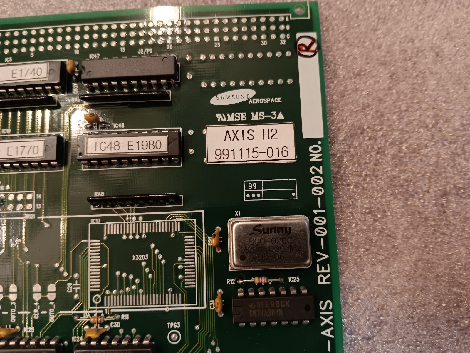 Samsung CP20 AXIS H2 Control Board VME-Axis Rev-001-002 991115-016