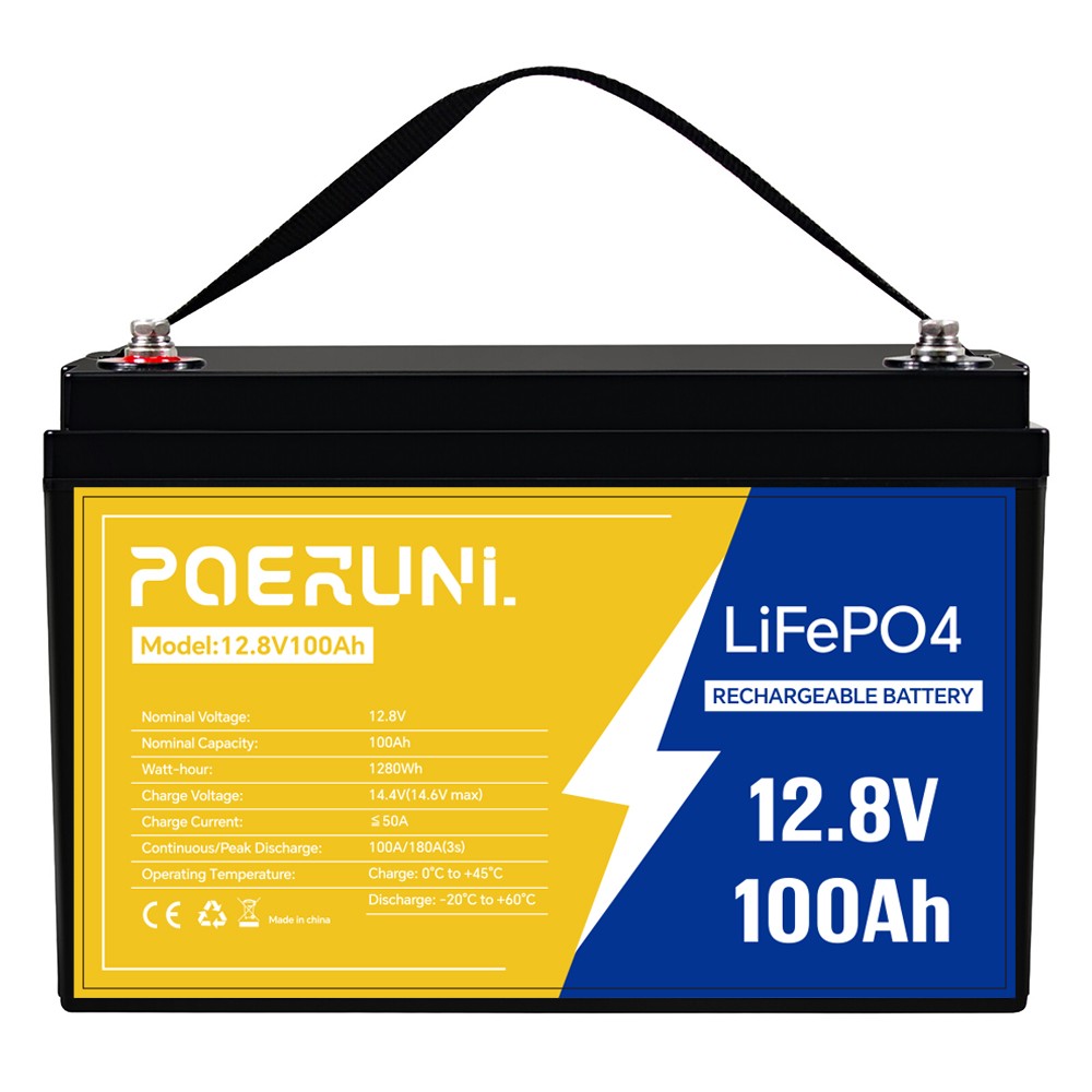 NEW 100Ah 12V LiFePO4 Lithium Battery 1280Wh Built-in BMS 8000+ Deep Cycles