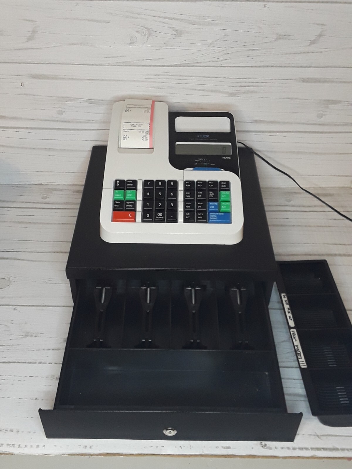 Royal 410DX Electronic Cash Register No Key.