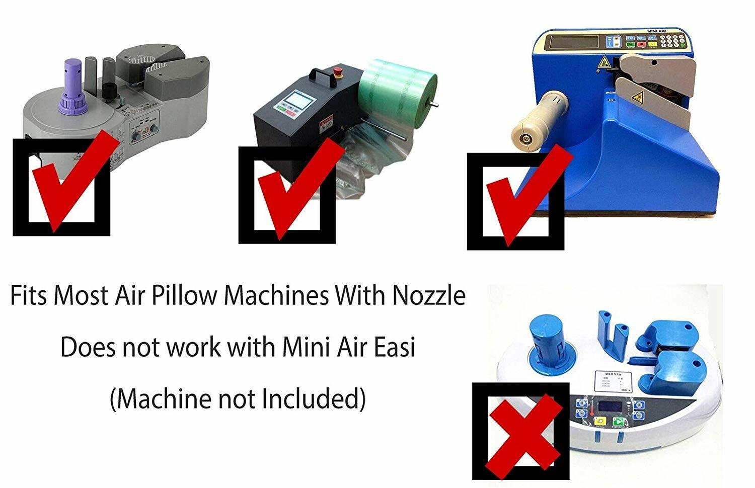 2-Roll Universal 4×8 for Air Pillow Bag Machine Bubble Cushion Wrap Film 918 ft