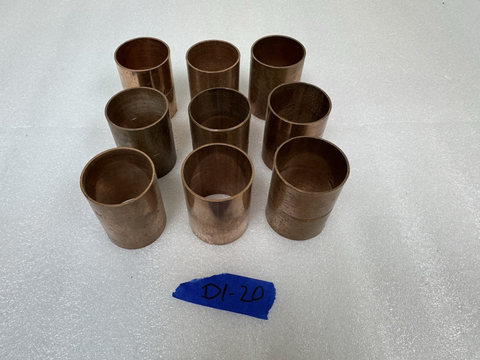 1-1/2″ Copper Slip Coupling With and Without Stop, multiple brands ( Lot of 9 )