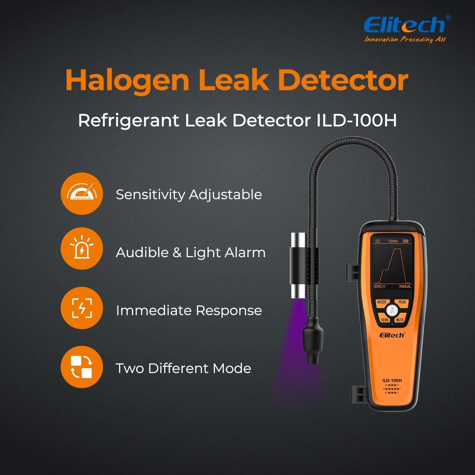 HVAC Refrigerant Leak Detector – Heated Diode Sensor for R22 R410A R134A R1234YF
