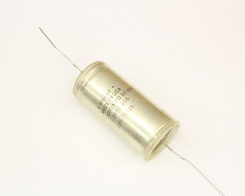 LOT OF TEN EA108M50V26X59 MALLORY capacitor 1,000uF 50V aluminum electrolytic a
