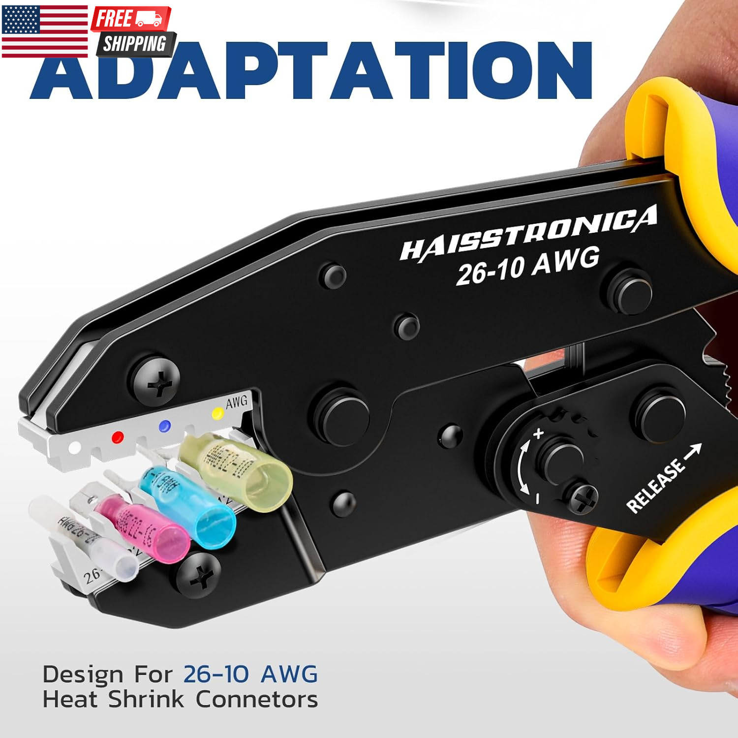 8PCS Ratchet Crimping Tool Set Professional Wire Crimper for Heat Shrink Connect