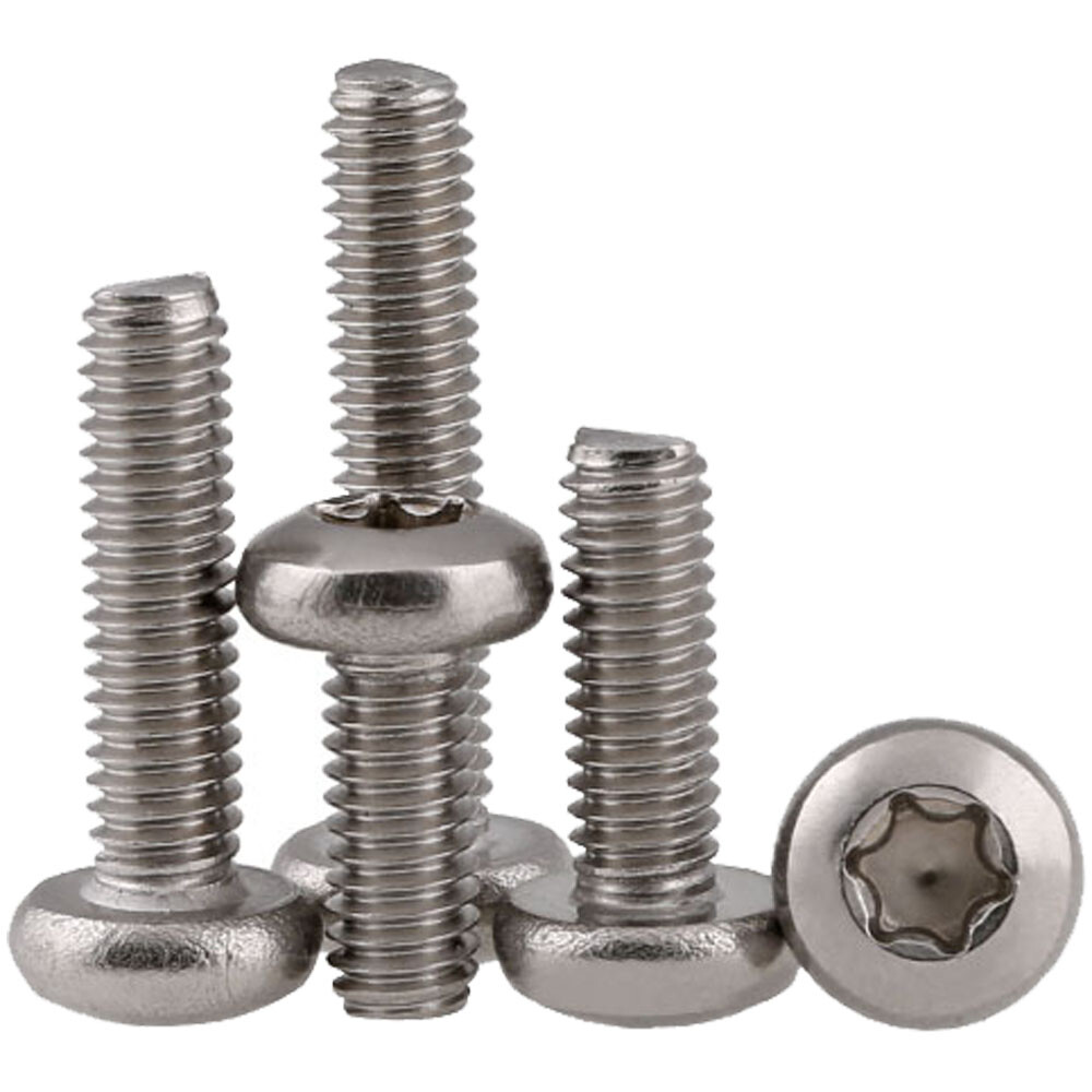 M3 – 0.5 A2 Stainless Steel Six Lobe Pan Head Torx Security Machine Screws Bolts