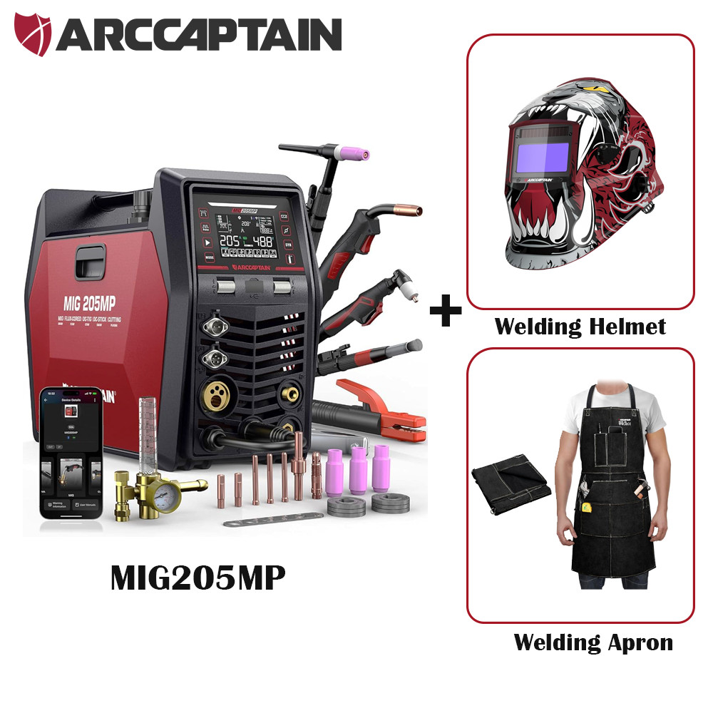 2026 ARCCAPTAIN MIG205MP 9-in-1 Welder – iControl App 120/240V Dual Voltage