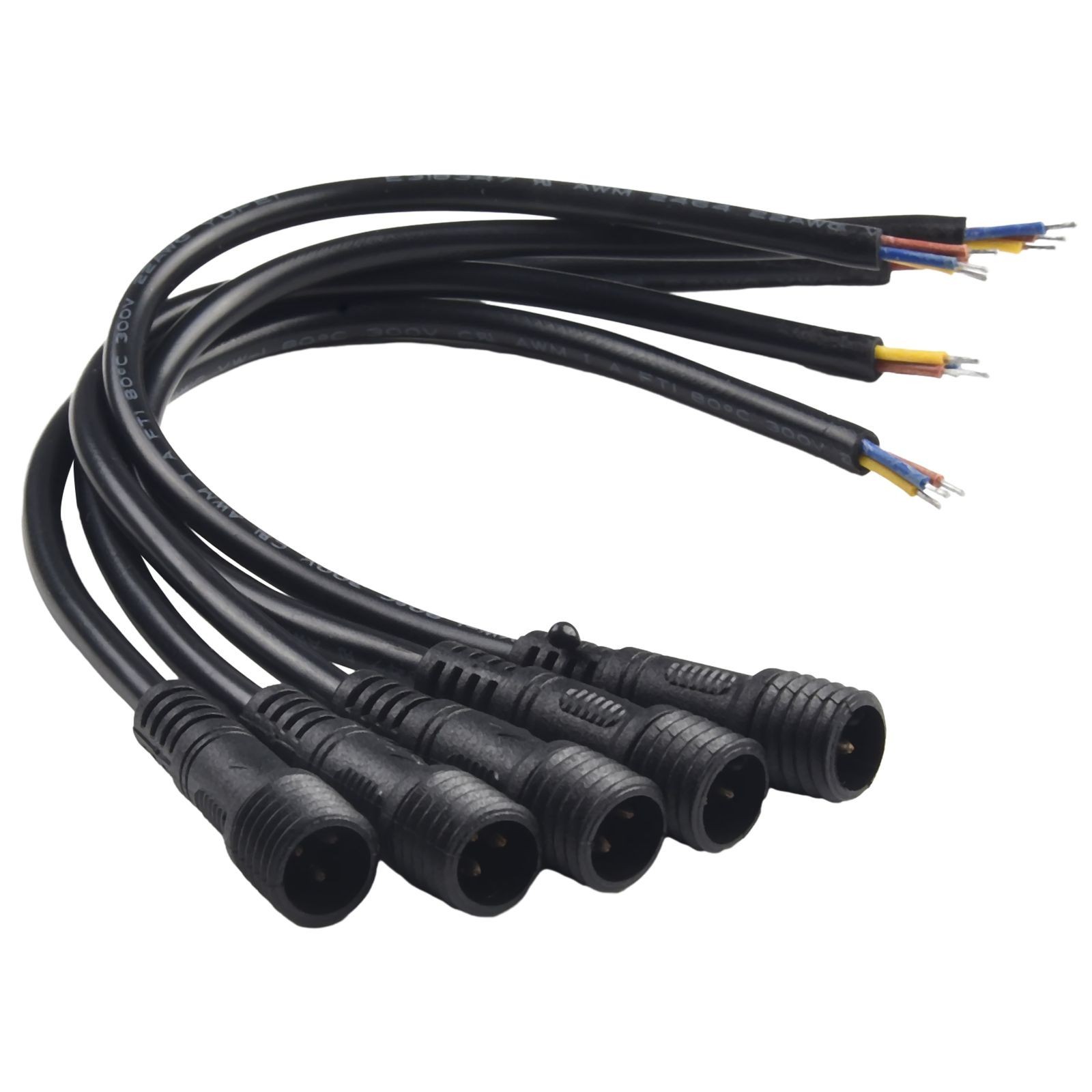 5Pairs-IP65 Waterproof 2/3-Pin 22AWG Wire LED-Male And Female Cable Connector