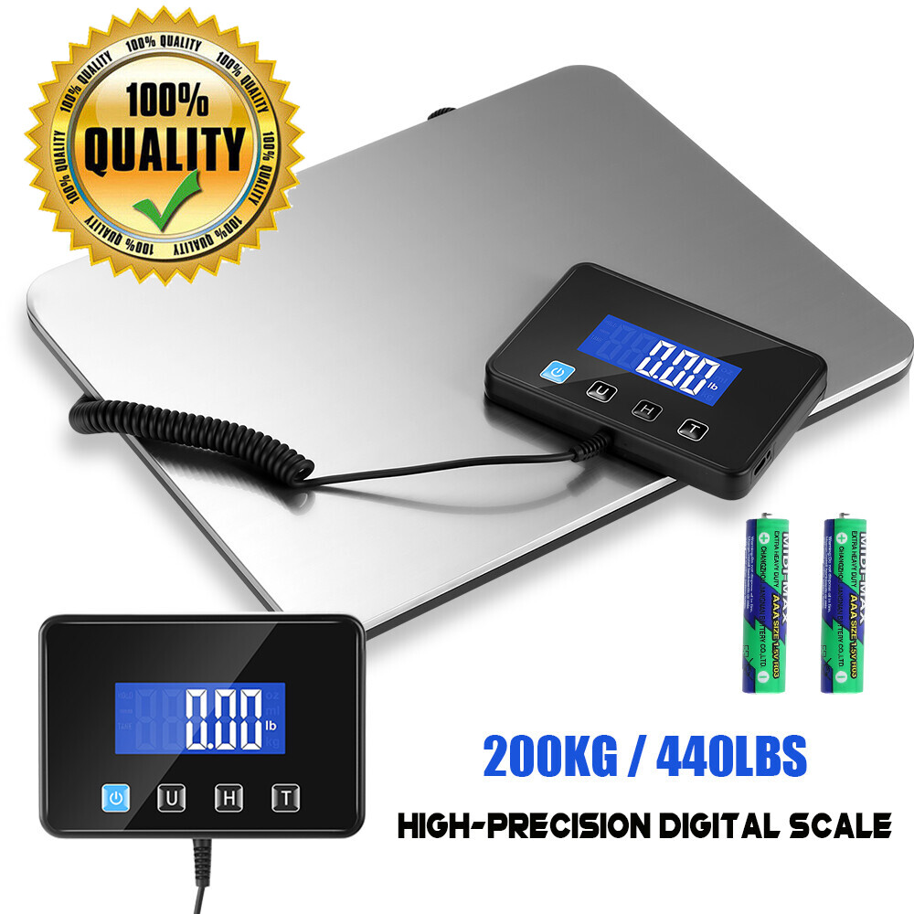 200kg 440lbs LCD Digital Postal Parcel Scales Platform Postage Shipping Weighing