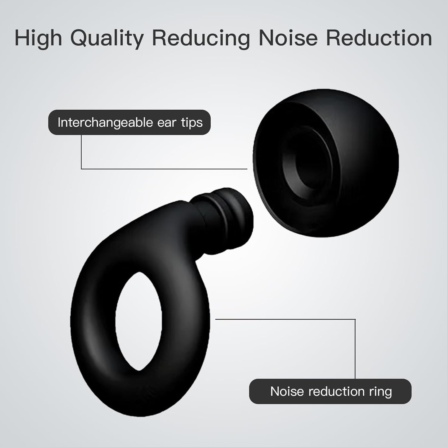 Reusable Silicone Ear Plugs Noise Cancelling Earplugs Protector Study Sleep Swim