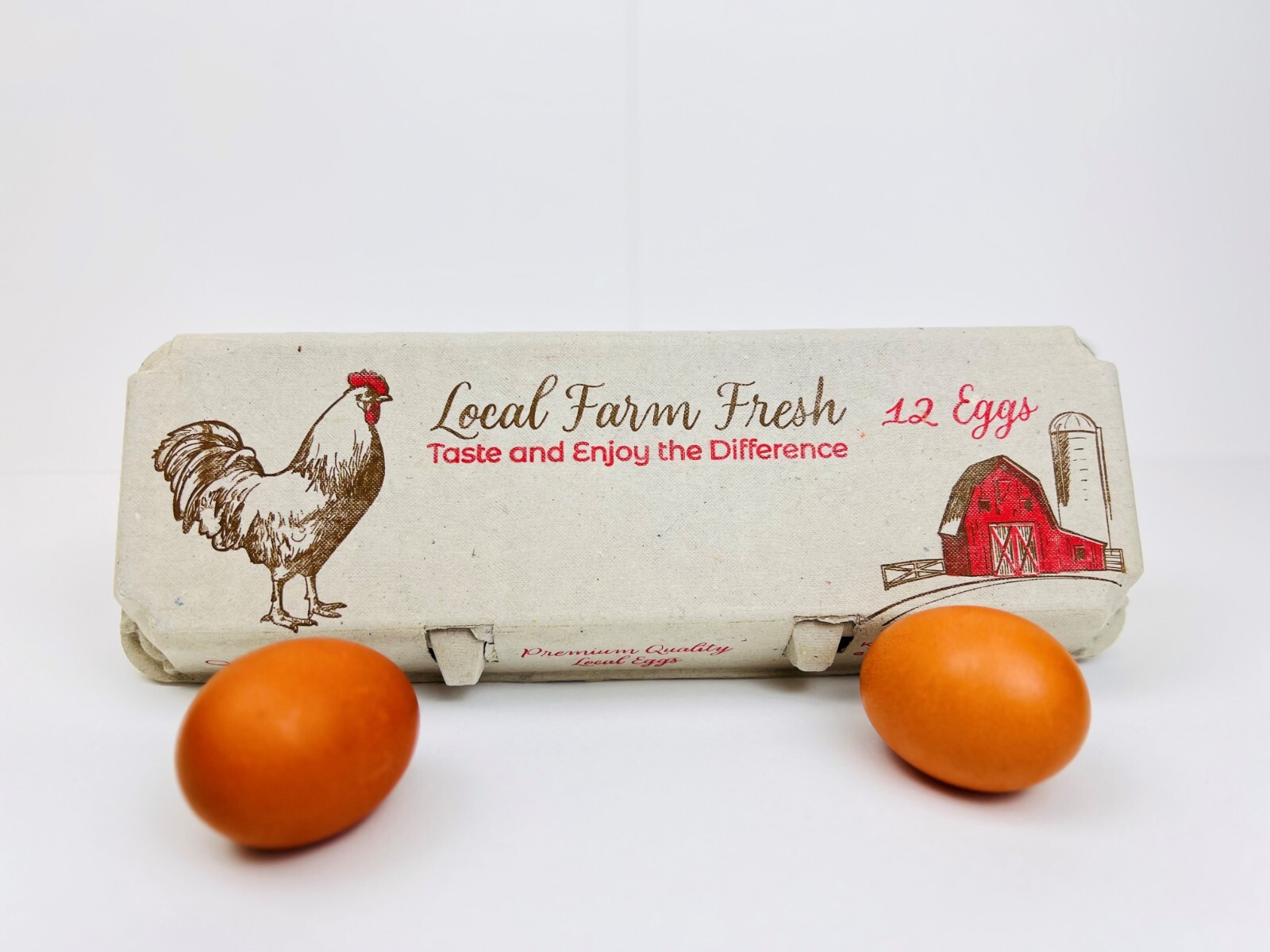 Printed Egg Carton (Barn/Rooster) – 100 UNITS