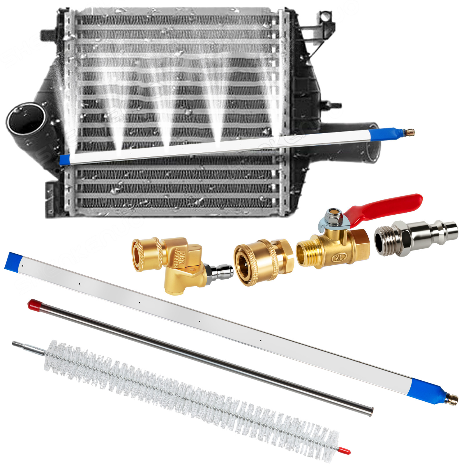 39″ 100Cm Pro Radiator Cleaning Wand Radiator Cleaner Tool with 5 Spray Nozzles