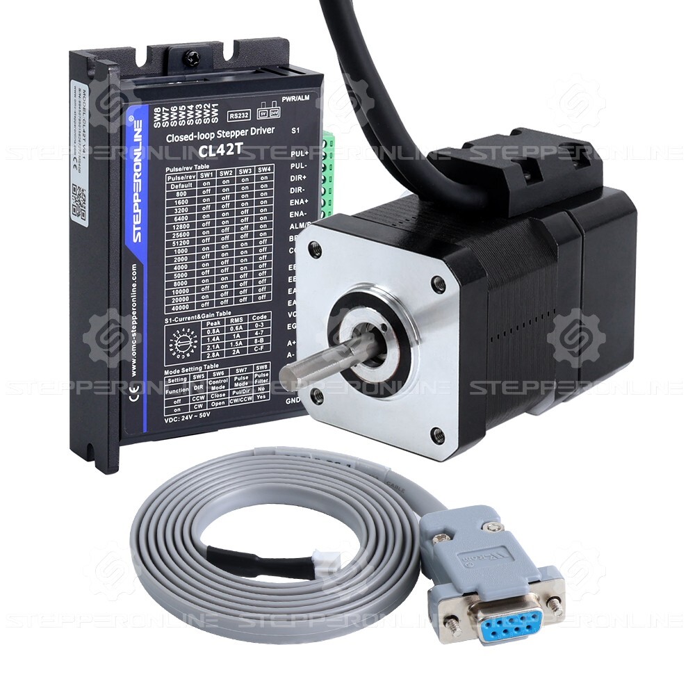 STEPPERONLINE 1 Axis Nema 17 Closed Loop Stepper Motor 42Ncm & Driver CNC Kit