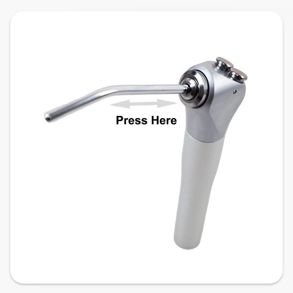 Dental 3 Way Air Water Spray Triple Syringe Handpiece /50 Nozzles Tips Tubes Kit