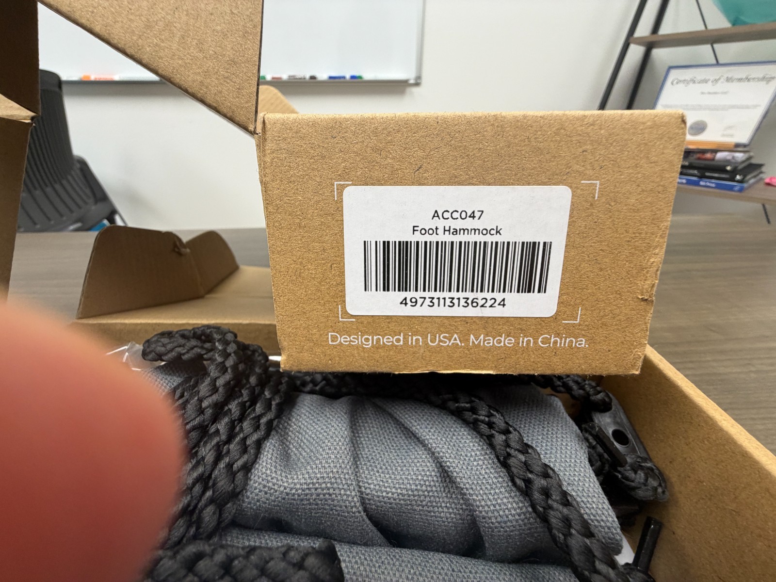 UPLIFT Under Desk Hammock Gray ACC047-GRY for V2 Standing Desk New Open Box