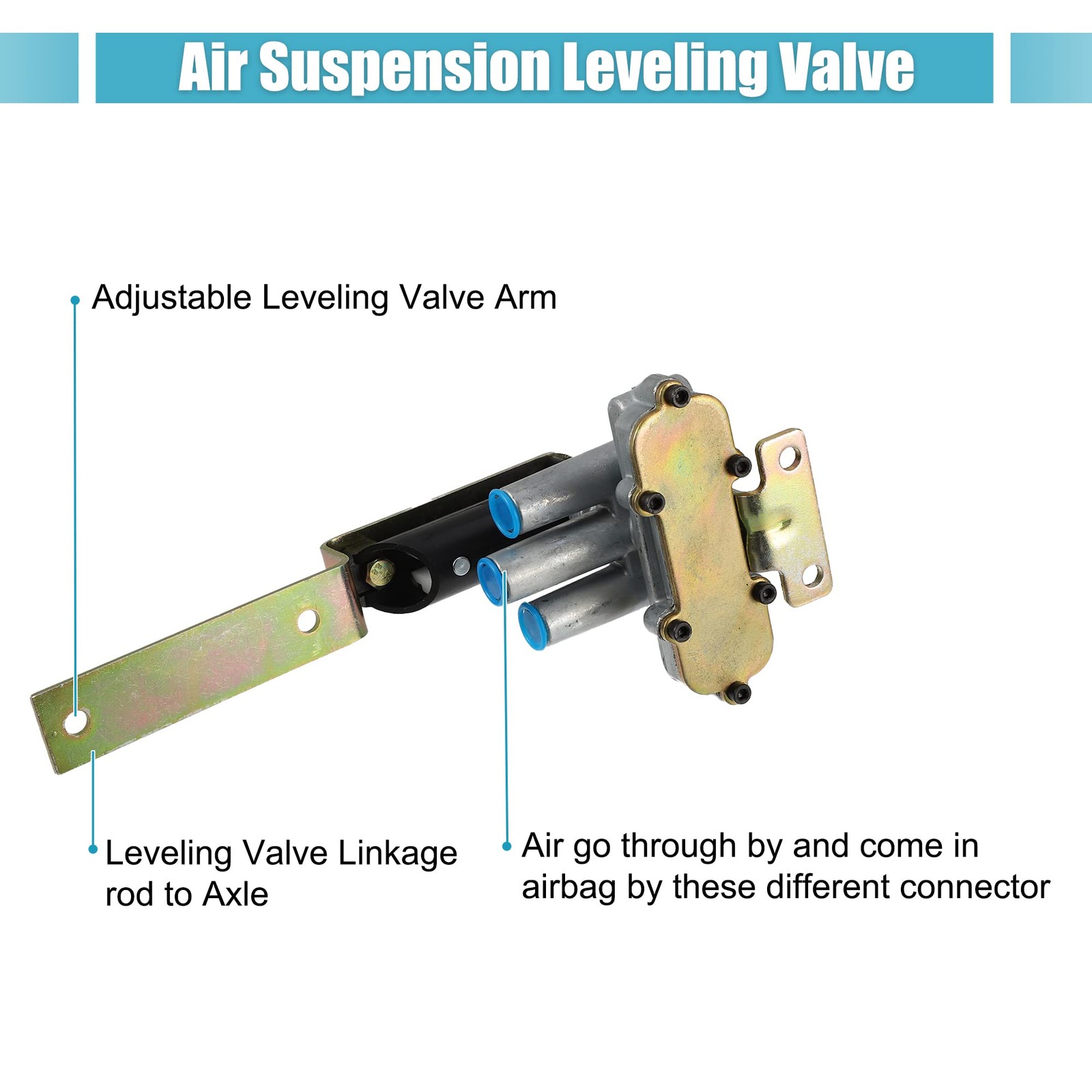 X AUTOHAUX 1 Set Air Height Leveling Control Black, Bronze Tone, Silver Tone