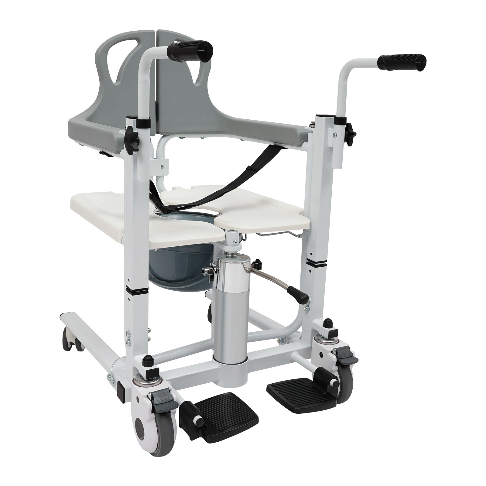 136kg/299.83lbs Patient Lift Nursing Chair Patient Hydraulic Transfer Wheelchair