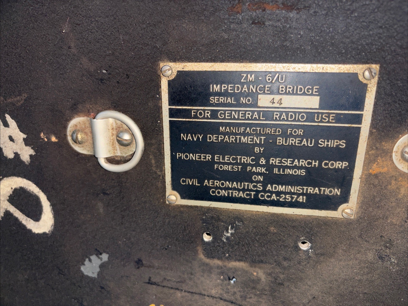 Vintage US NAVY- Bureau Ships ZM-6/U Or CA-1280 RF RF Impedance Measuring Unit