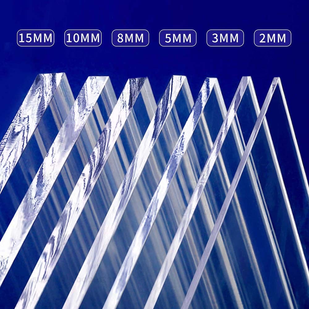 Clear Perspex Sheet Panel Cut Glass Plastic Plate Thick 1mm 1.5mm 2mm 3mm – 20mm