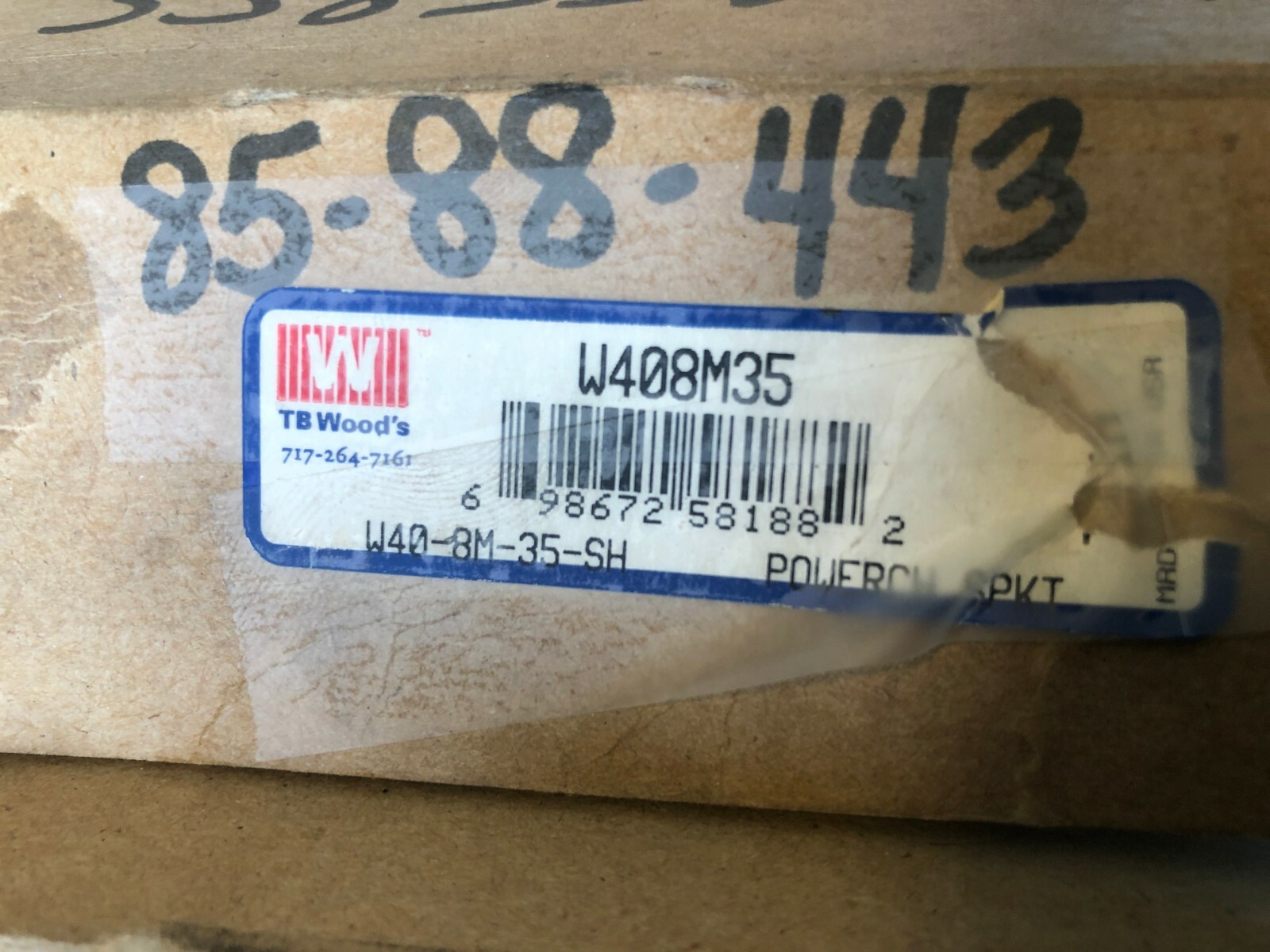 TB Woods, Sprocket, W408M35