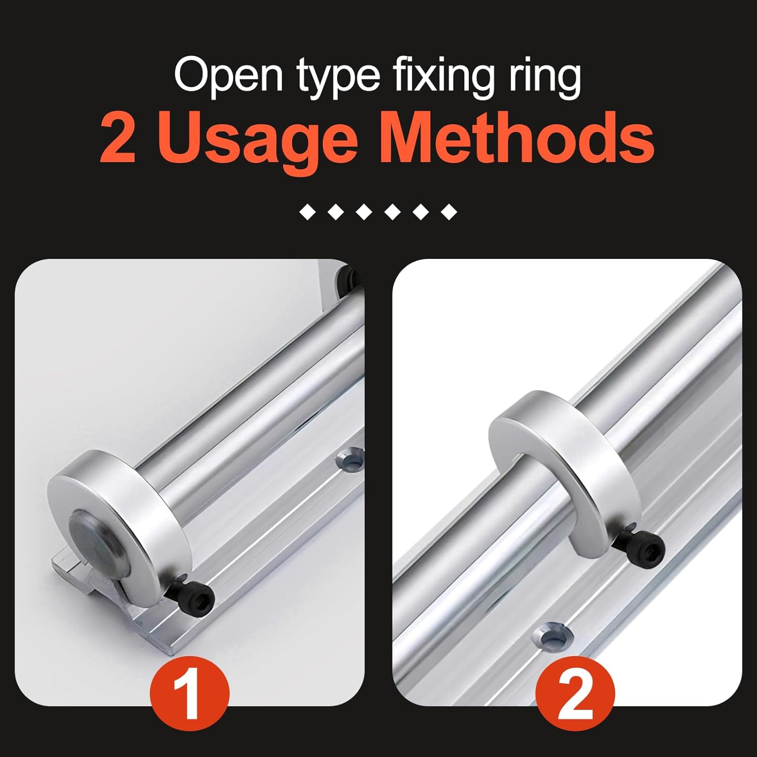 4pcs SBR20 Linear Rail Shaft Stop Collars, Aluminum Alloy Shaft Limit Fixing Rin