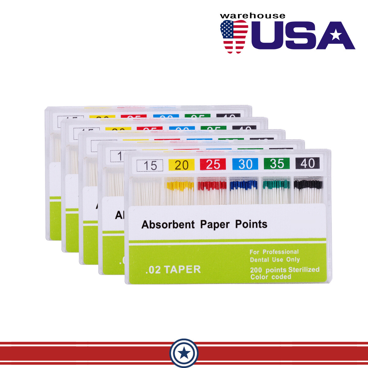 $2.99 Dental Endodontic Absorbent Paper Points Taper 0.04/ 0.02 /0.06 15#-40#