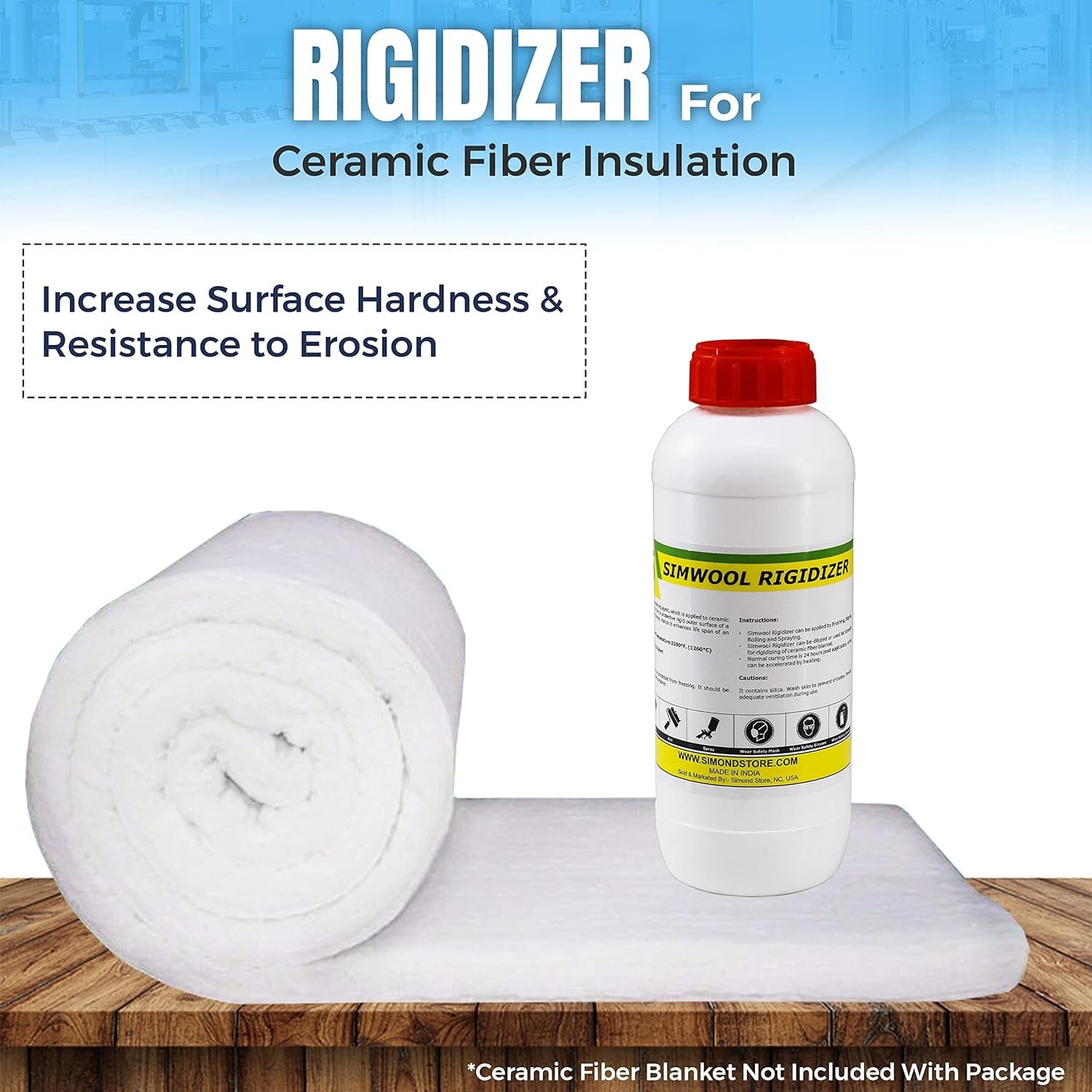 Simwool Rigidizer – Coating for Ceramic Fiber Blanket – 1 Quart