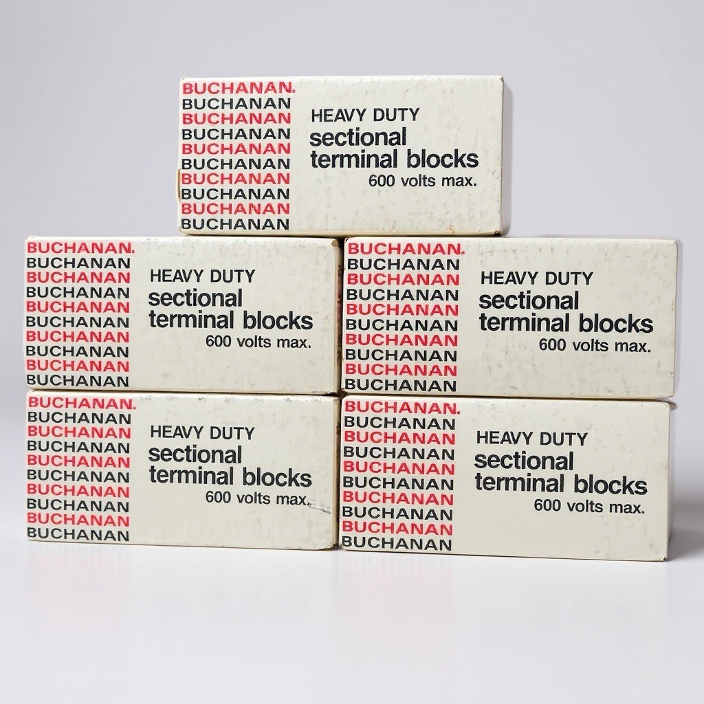 BUCHANAN 222 BU HEAVY DUTY BOX Of 40 600 VOLT SERIES 200 TERMINAL BLOCKS . NIB