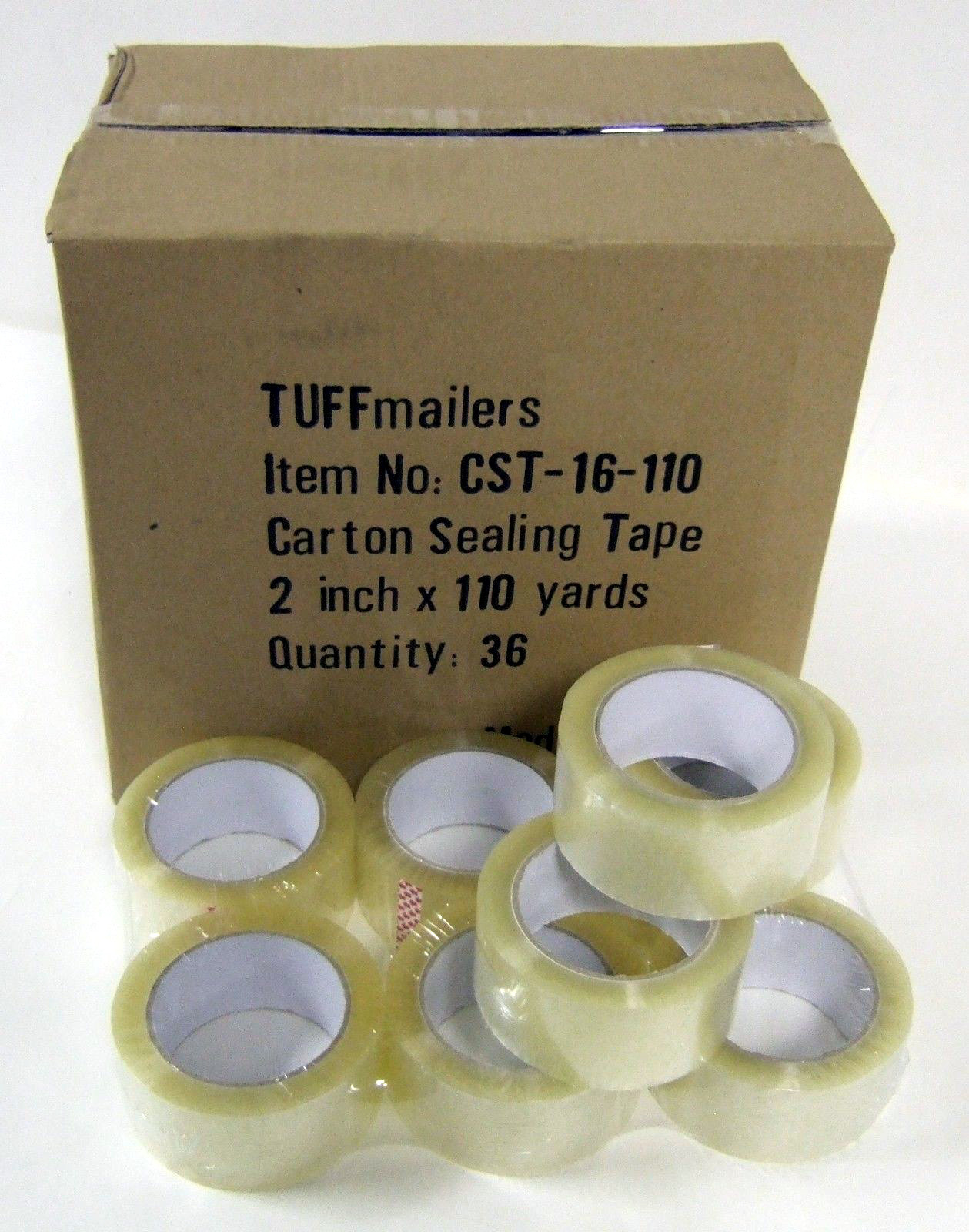 12 rolls Carton Sealing Clear Packing/Shipping/Box Tape- 1.6 Mil- 2″ x 110 Yards