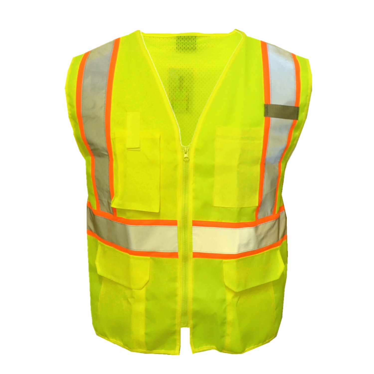 Safety Work Hi Vis ANSI Class 2 Reflective Tape Neon Lime Vest High Visibility