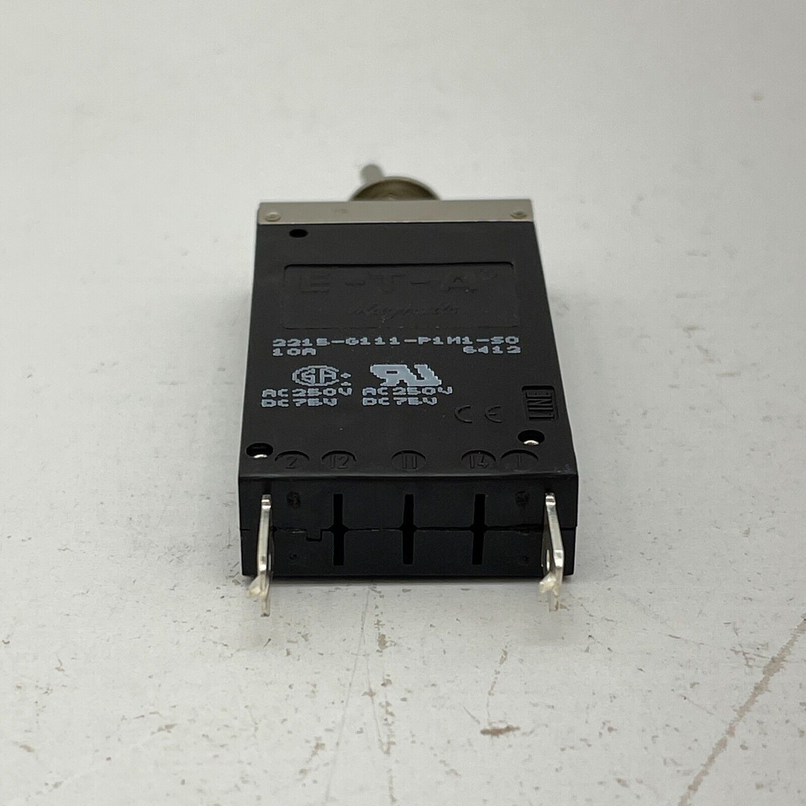 E-T-A 2215-G111-P1M1-S0 10A 1Pole Circuit Breaker Toggle Switch 10A 250VAC 75VDC