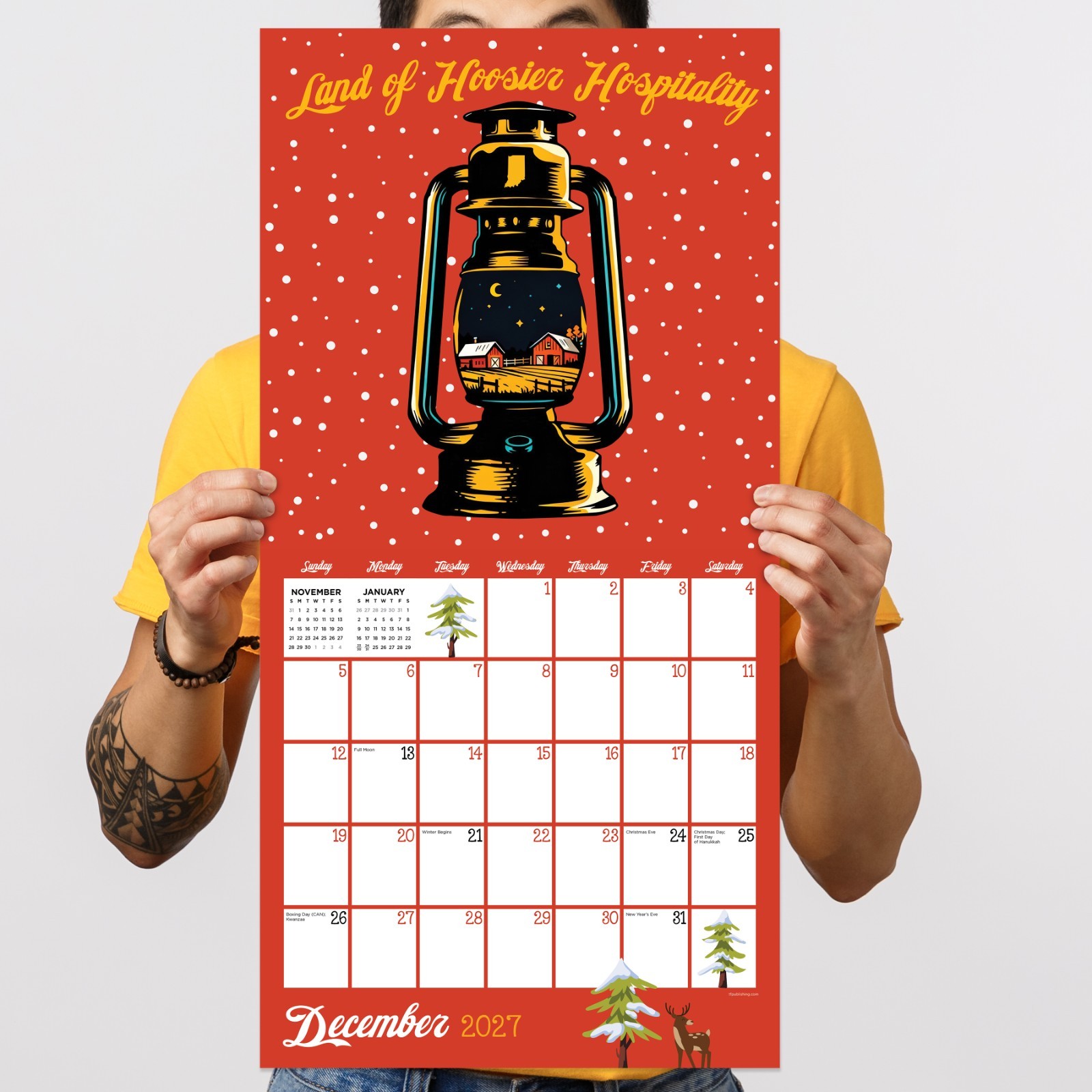 2027 Home: Indiana Wall Calendar