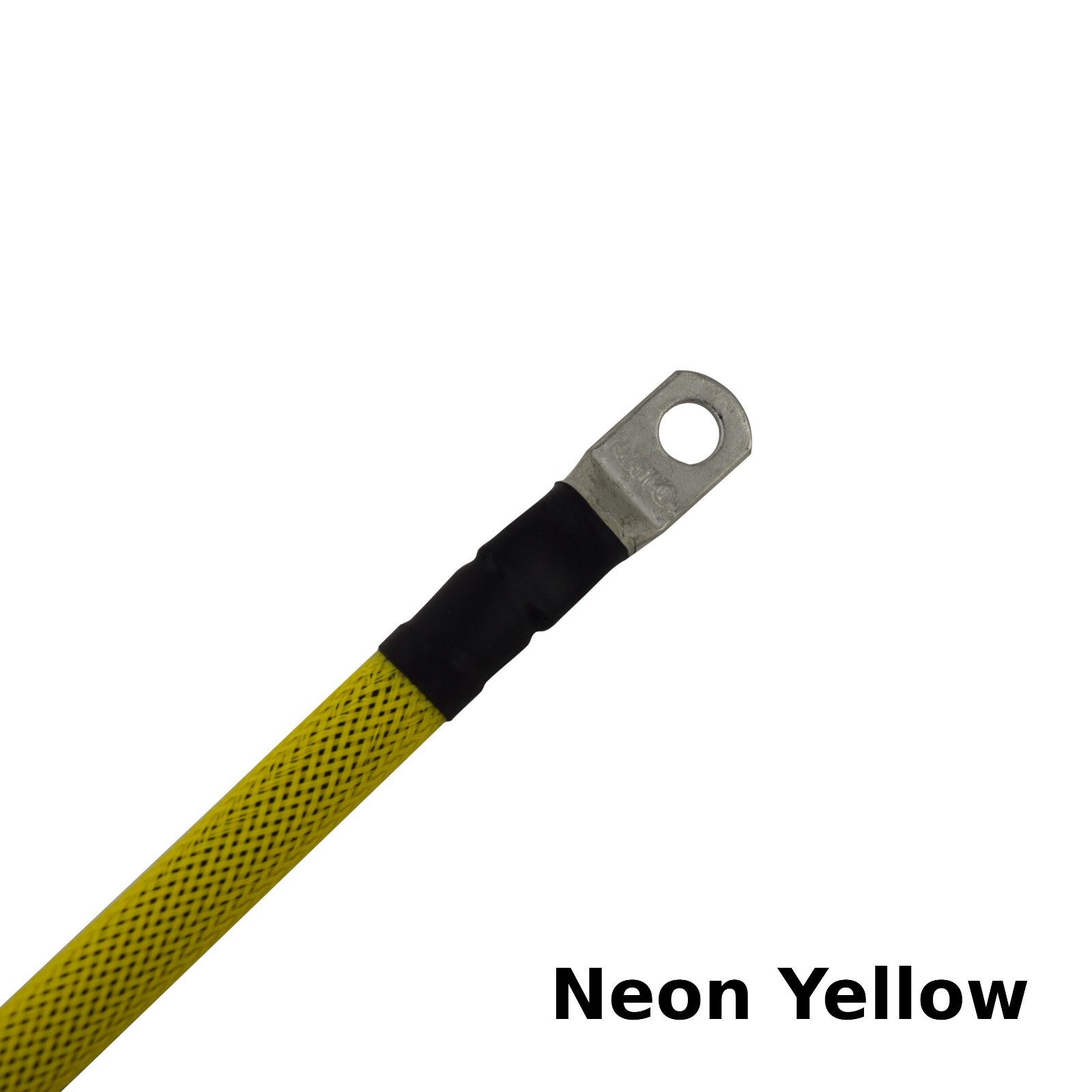 2 AWG Gauge Custom Battery Cable Copper Braided (Neon Yellow)