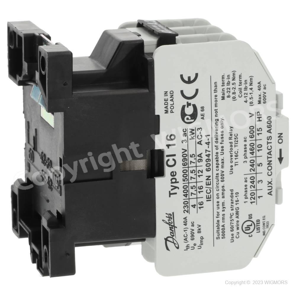 Contactor Danfoss CI 16 7,5kW 110V 50Hz 60Hz 037H0041.23 037H004123