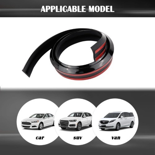 4.9Ft Rear Spoiler – 3D Glossy Roof Spoiler Trunk Spoiler Material Type: Black