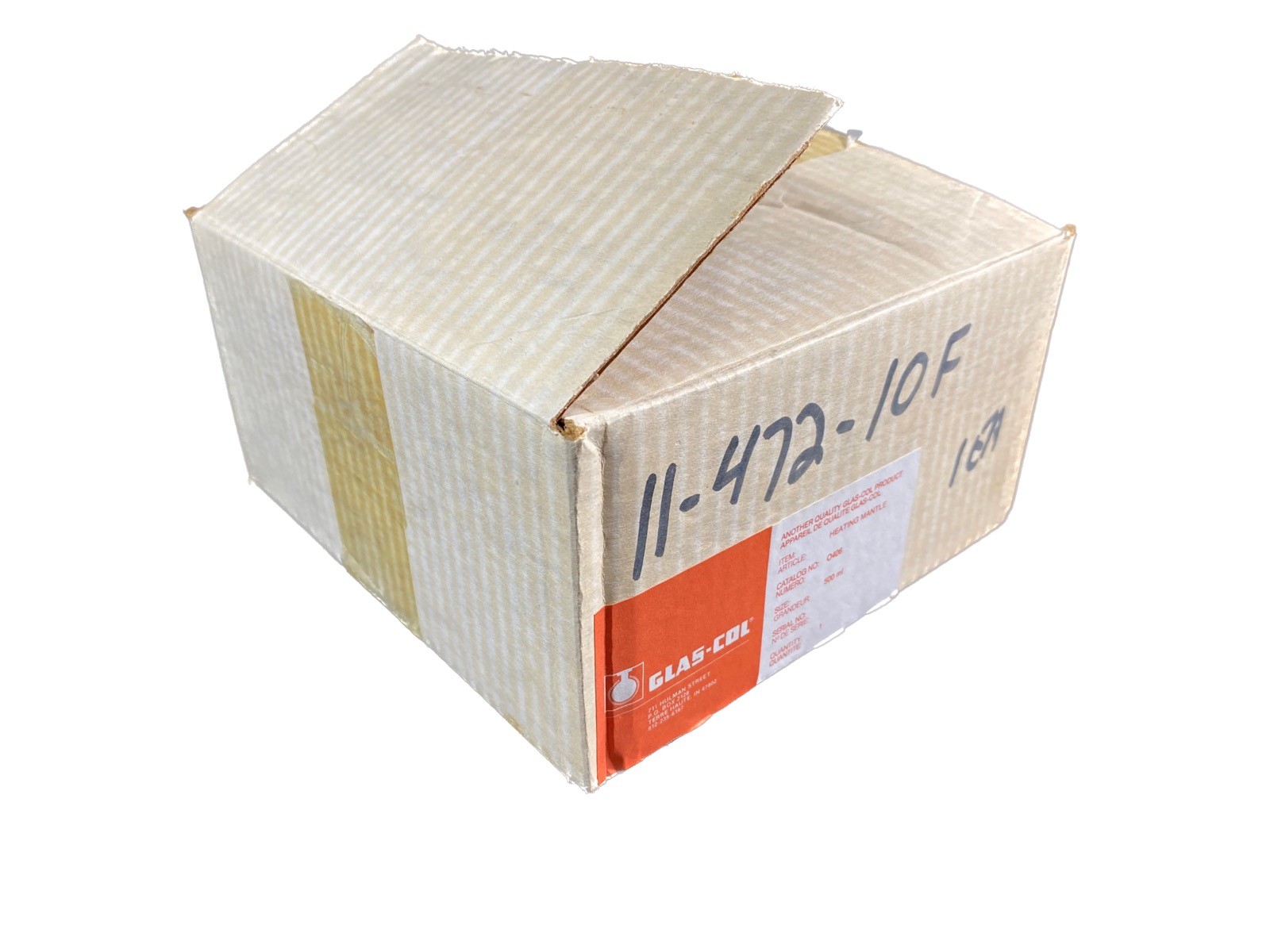 GLAS-COL 500mL 115W 270W Fiberglass Fabric Laboratory Heating Mantle 100B O406