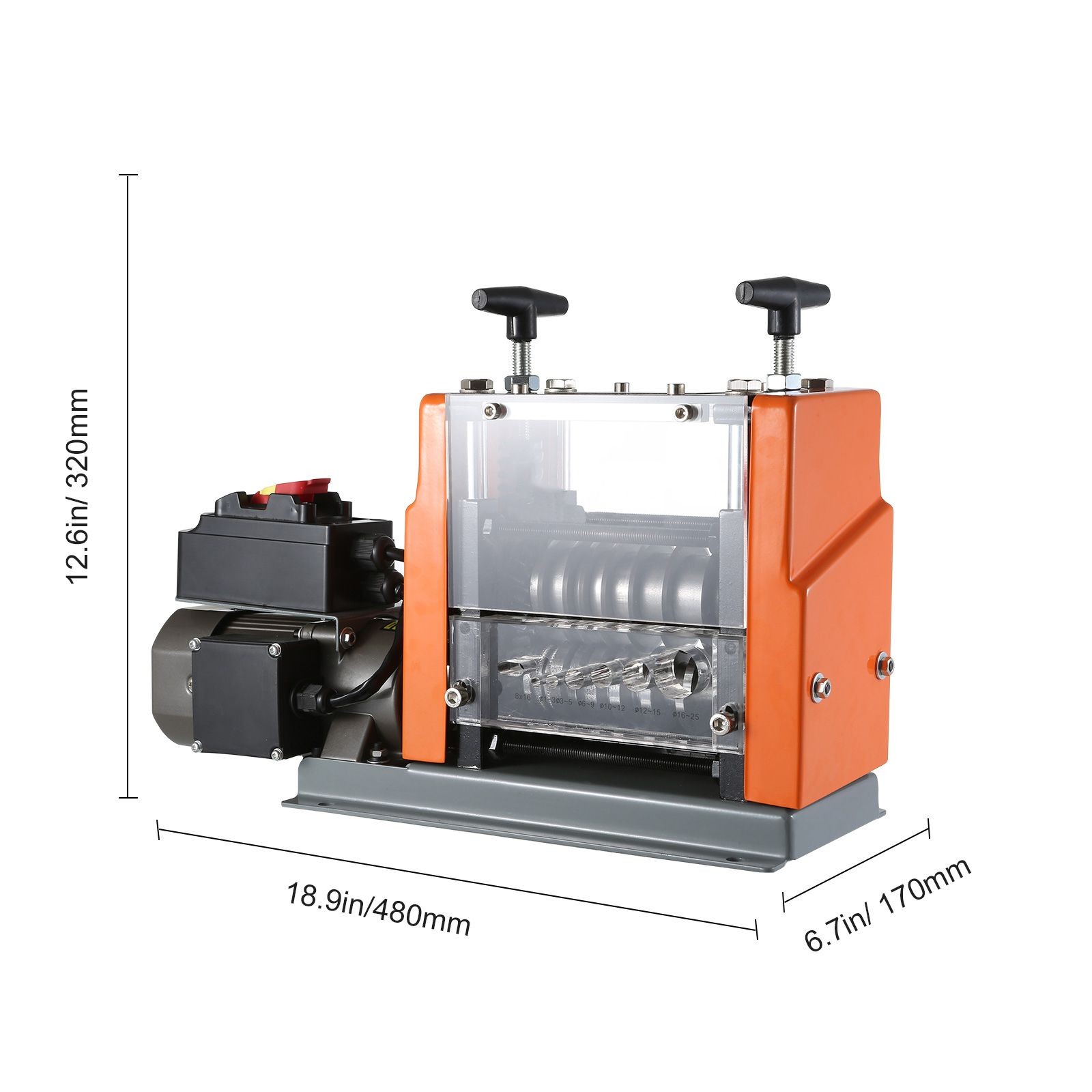 Efficient Motorized Wire Stripping Tool with Depth Gauge for Copper Recycling