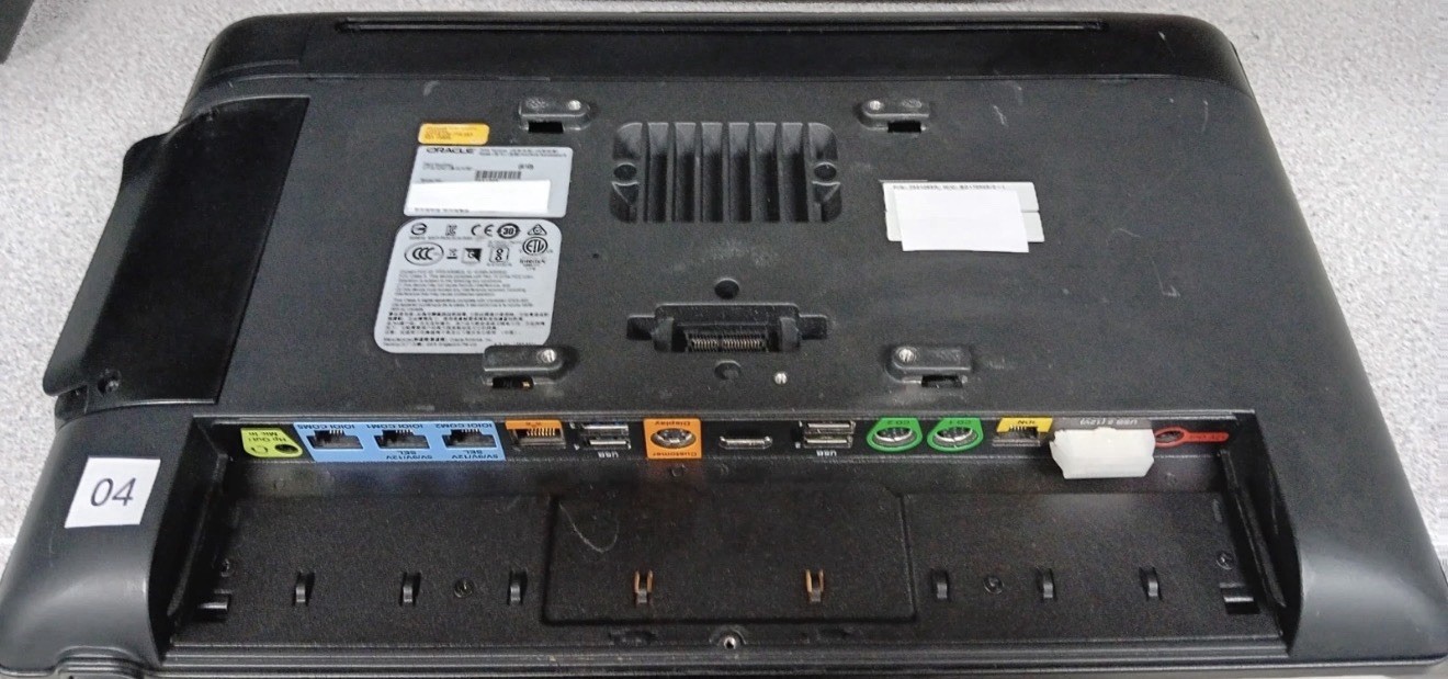 Micros Workstation 6 (610) POS Terminal, Win 10, Stand & Power Supply Included.
