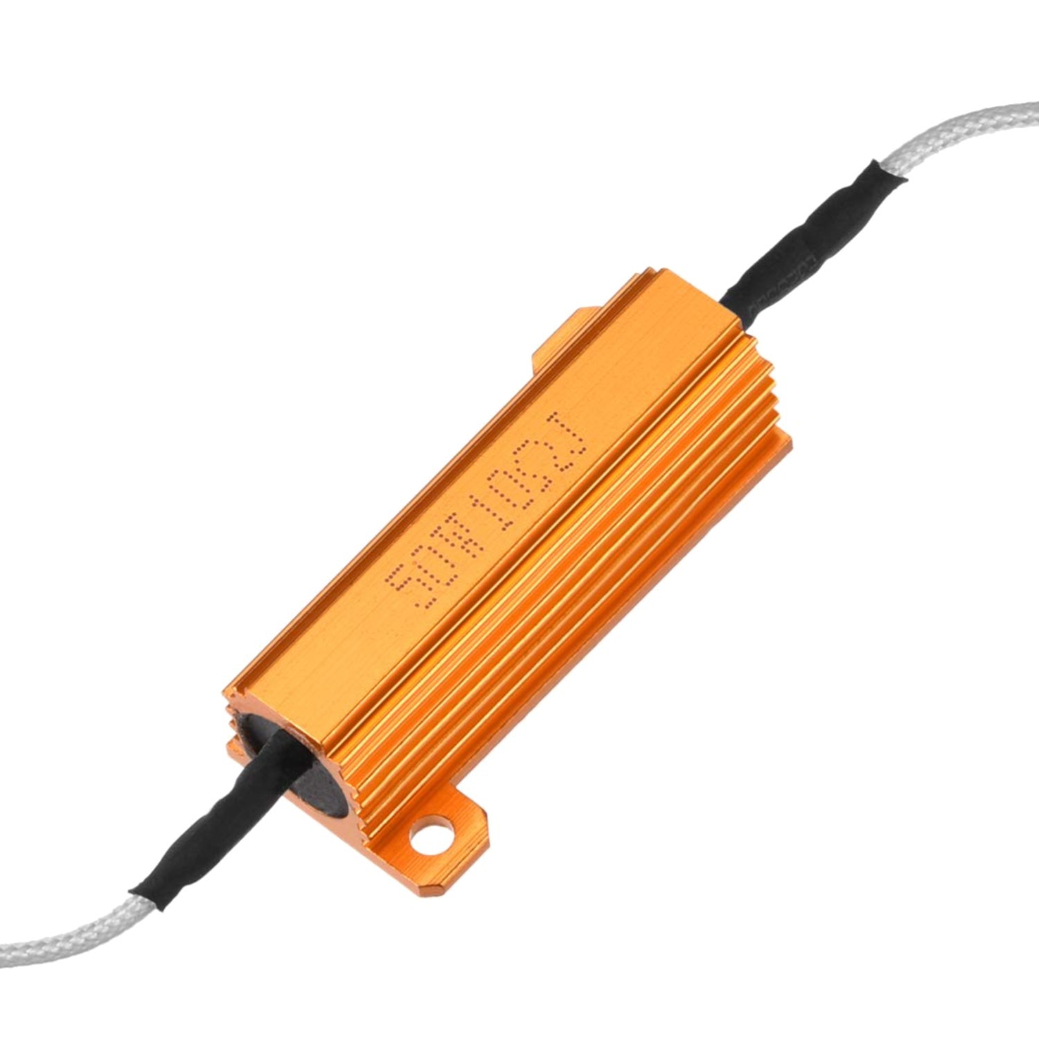 Aluminum Case Resistor 50W 10 Ohm Extension Wires Wirewound 50W10RJ