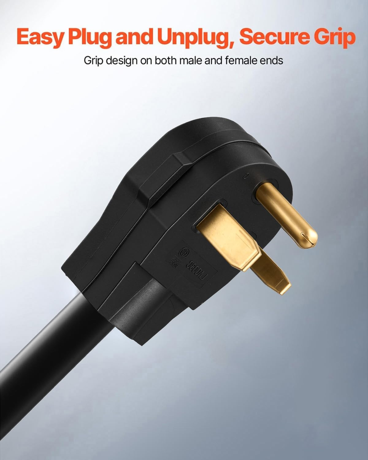 30 Amp Welder Extension Cord 50 Feet, STW 10 AWG NEMA 6-50P/R Heavy Duty Power C
