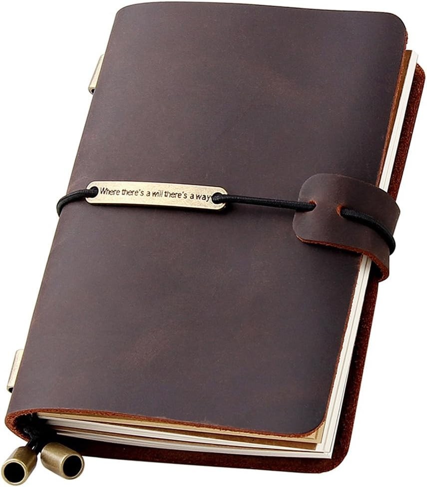 Classic Leather Journal for Writing and Planning 5.2 x 4 Inches Coffee Color