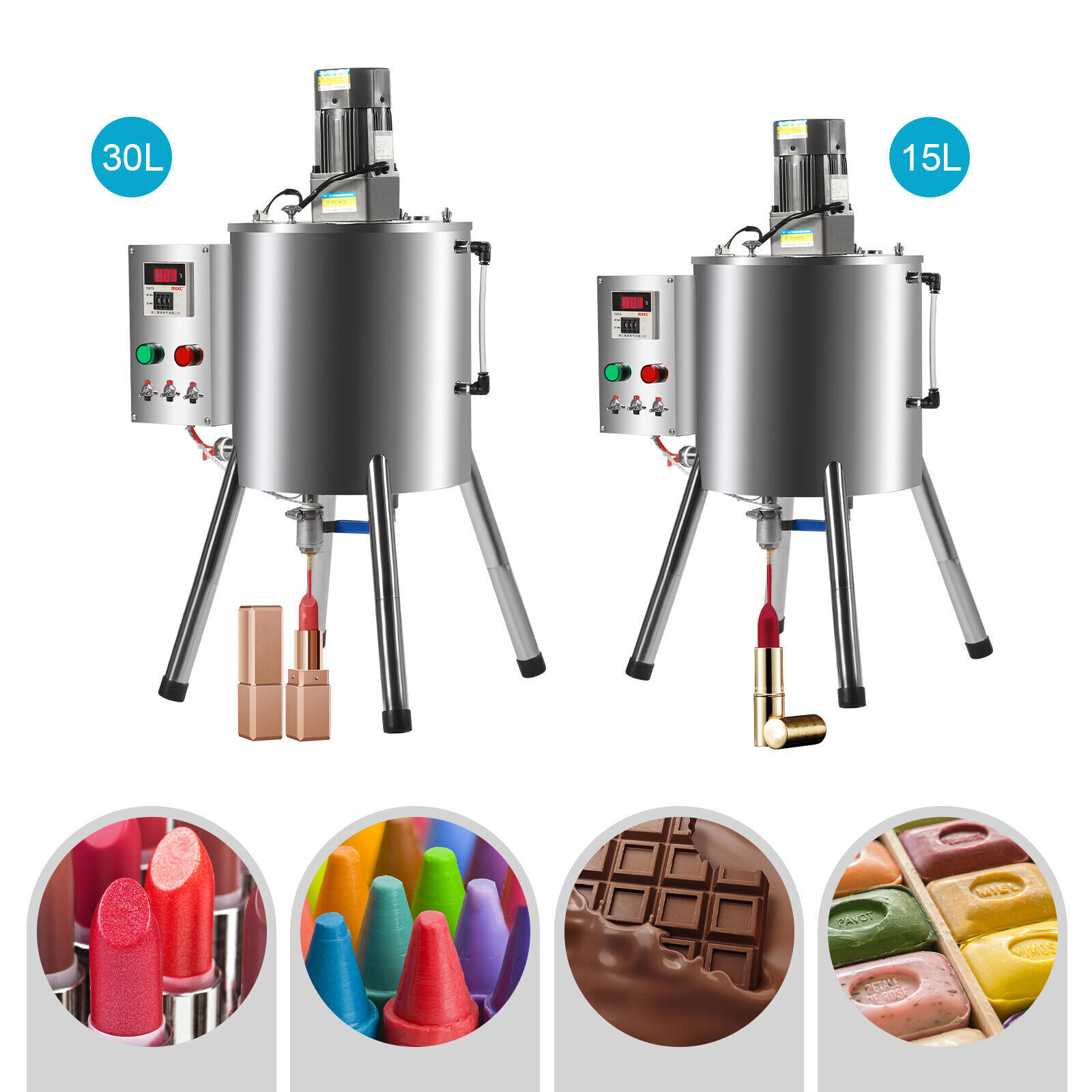 Heating Mixing Filling Machine 15/30L Stirring Tank Lipstick Liquid Paste Filler