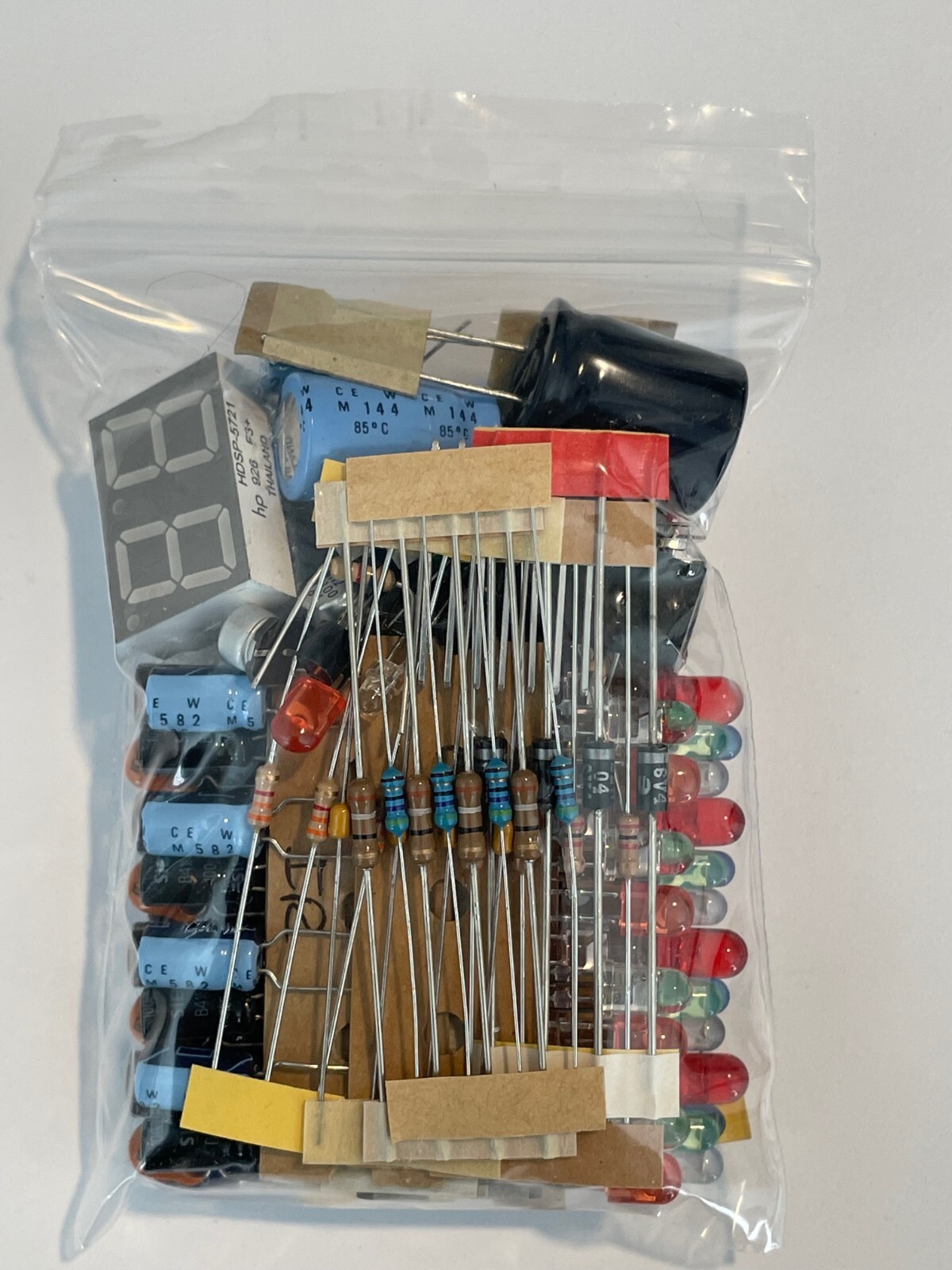 NEW GRAB BAG of Electronic Components Mixed Caps Resistors Transistors and MORE!