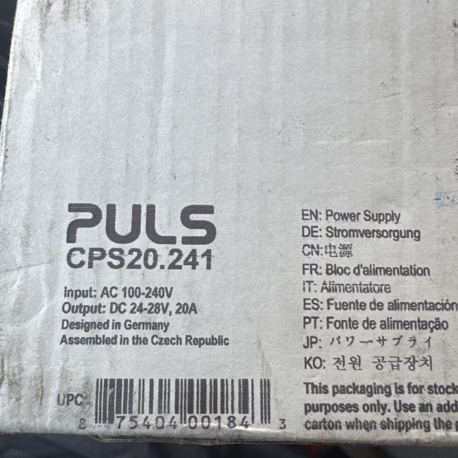 PULS CPS20.241 480W Power Supply