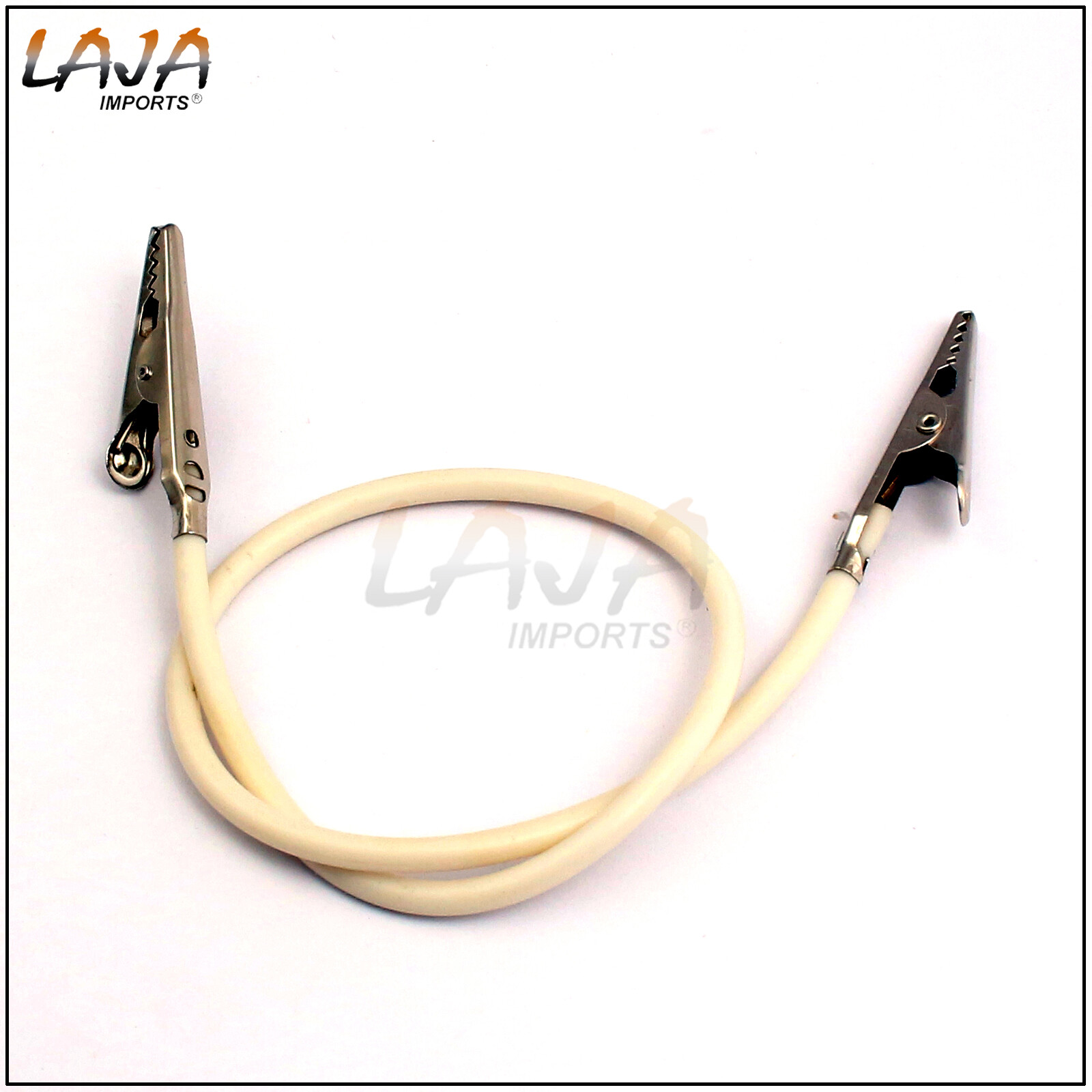 Dental Bib Silicone Holder Napkin Clip Flexible Rubber Chain white Color