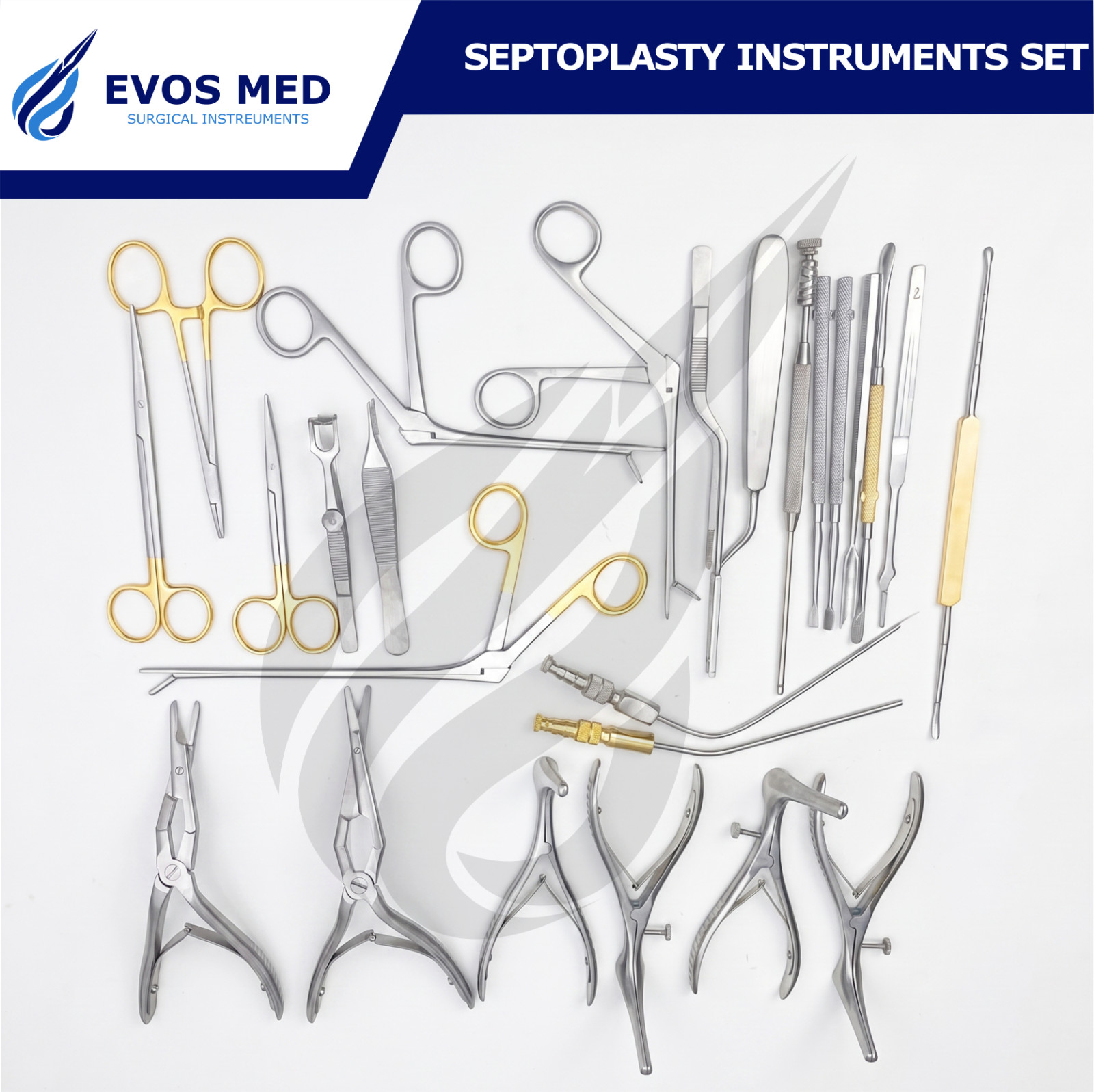 ENT Septoplasty Instrument Set 28 Pcs Nasal Surgery Instruments German Grade ENT
