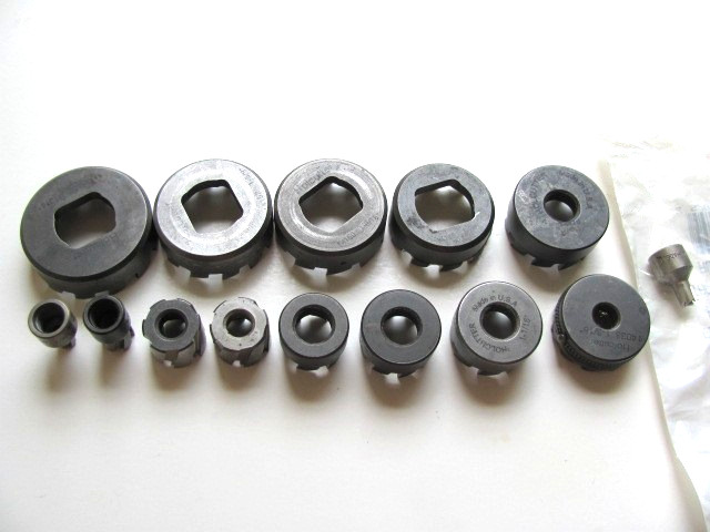HOUGEN ROTABROACH ROTO CUTTERS, HOLE CUTTERS LOT OF 14, MOSTLY NEW, A FEW USED