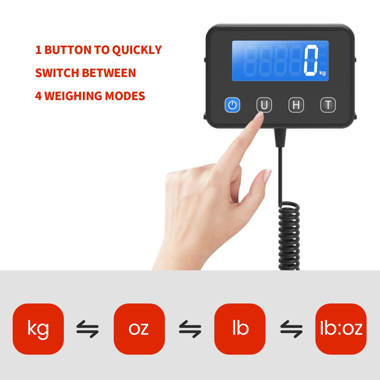 Shipping Scale, 440 LB Heavy Duty Postal Scale for Packages, Large Mailing Scale